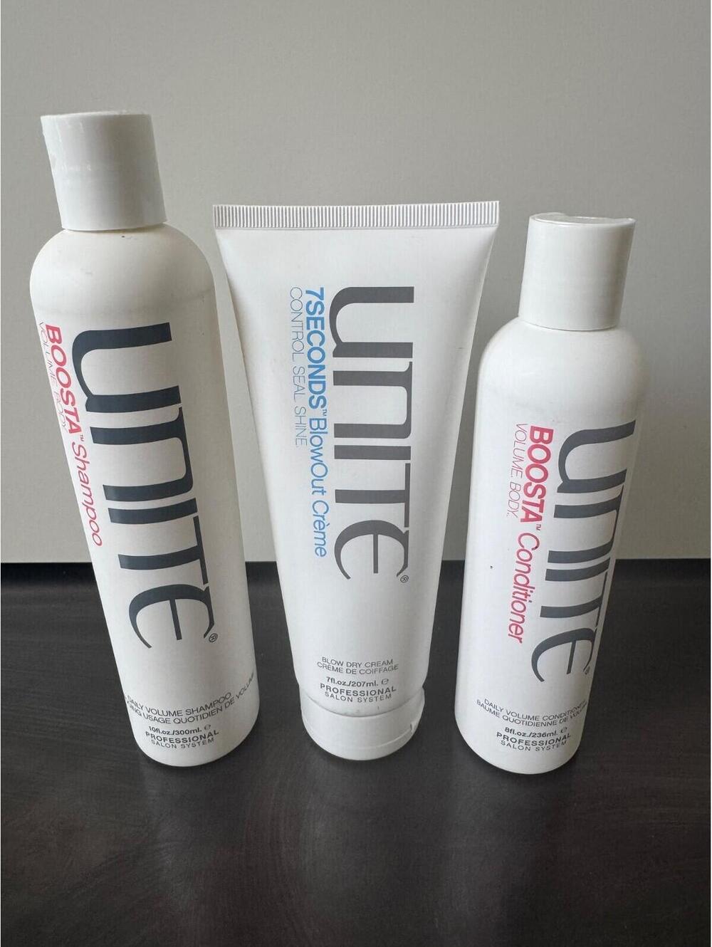 Unite Hair Bundle Boosta Shampoo + Conditioner 7seconds Blowout Creme
